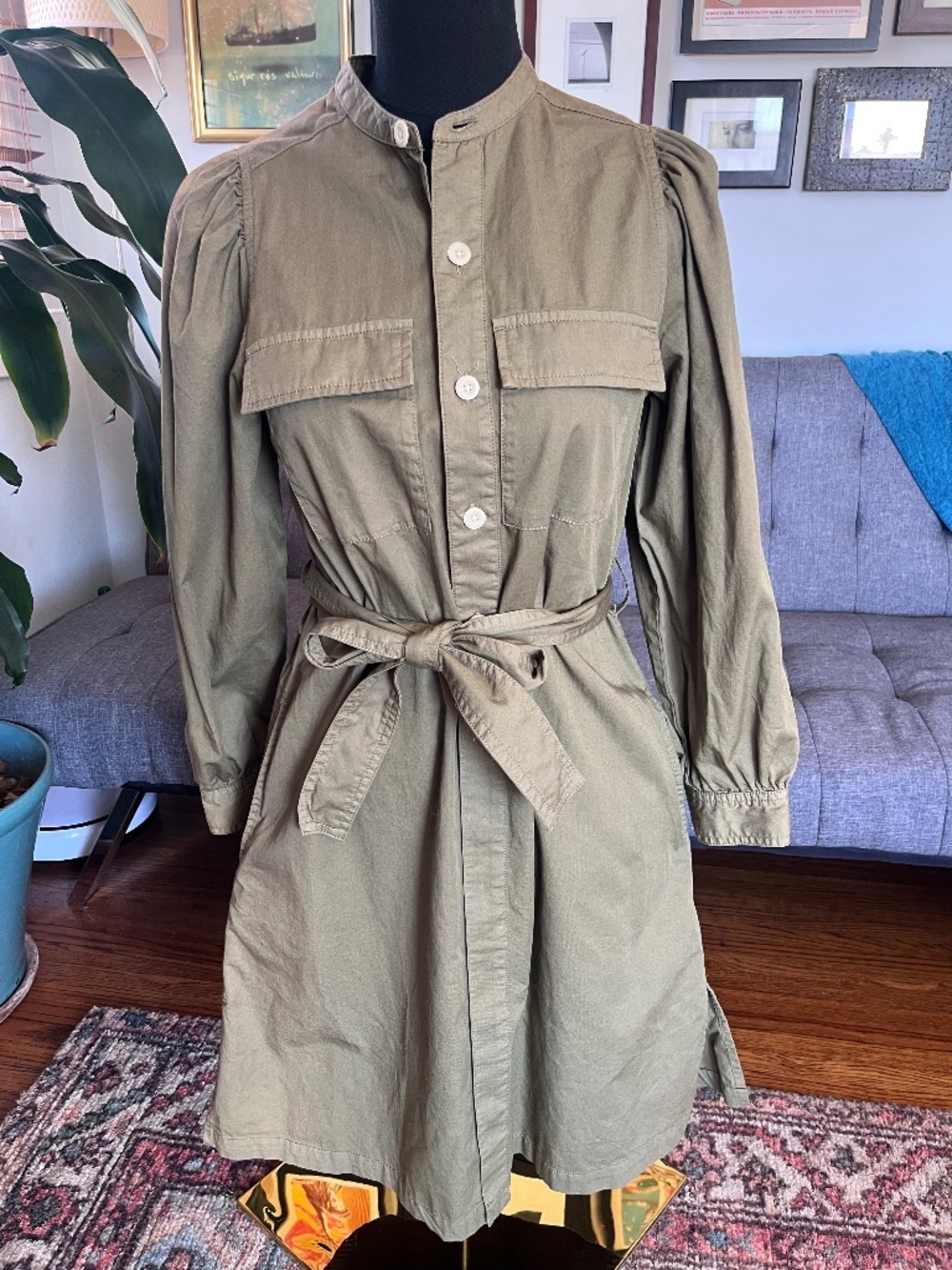Alex Mill Olive Utility Dress size XS